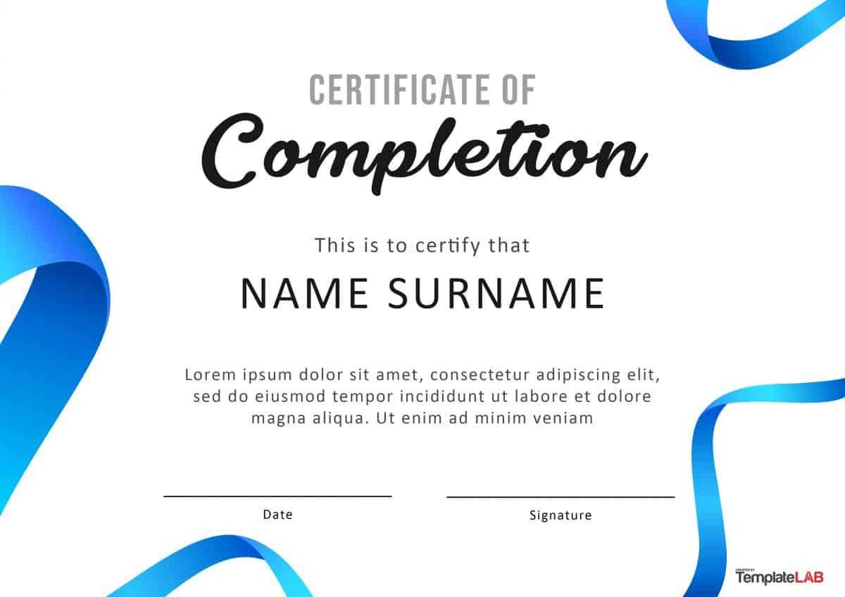 Fantastic Certificate Of Completion Templates Word Within Certificate Of Participation