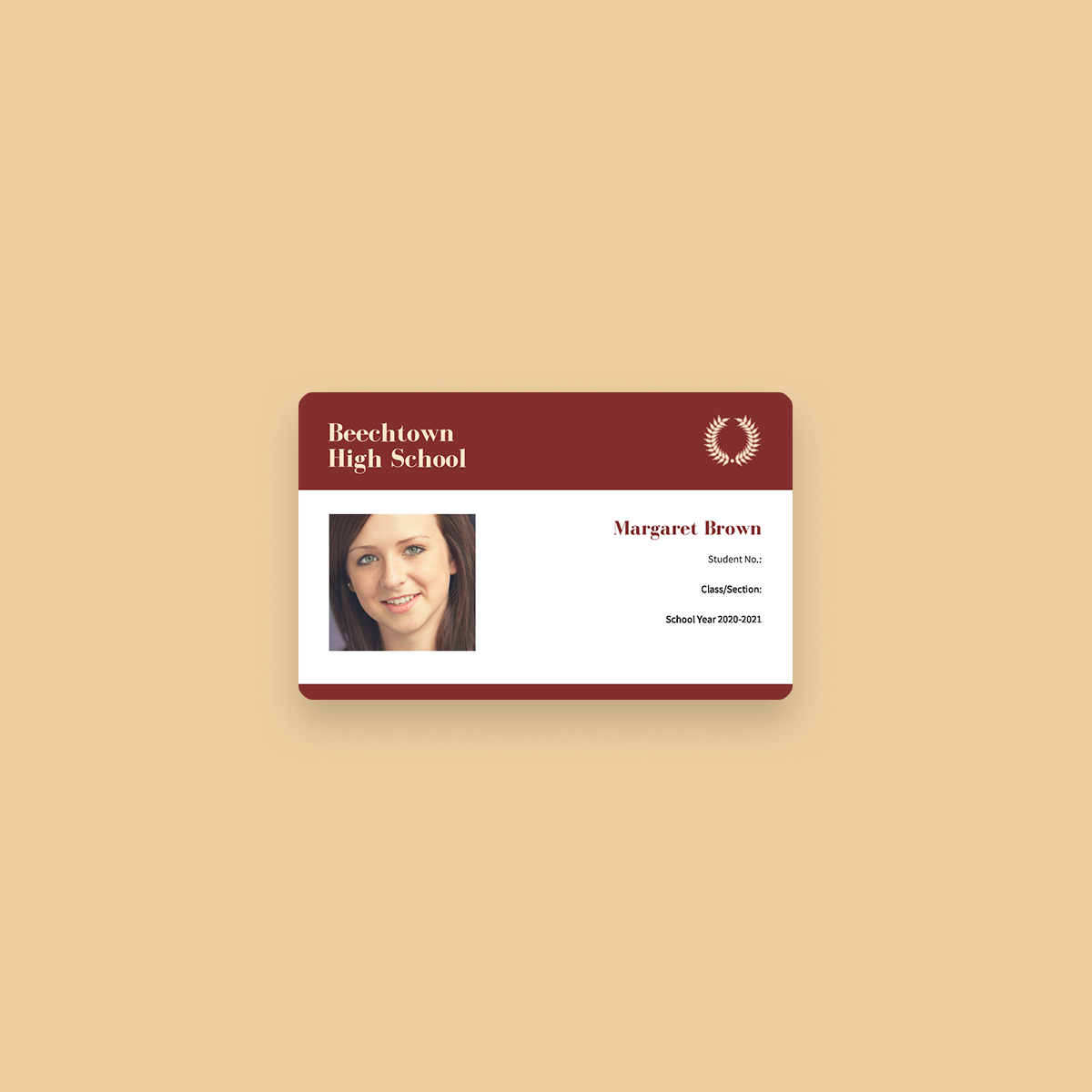 0893F14 Template Galleries Pasting Id Card Templates Inside High School Id Card Template