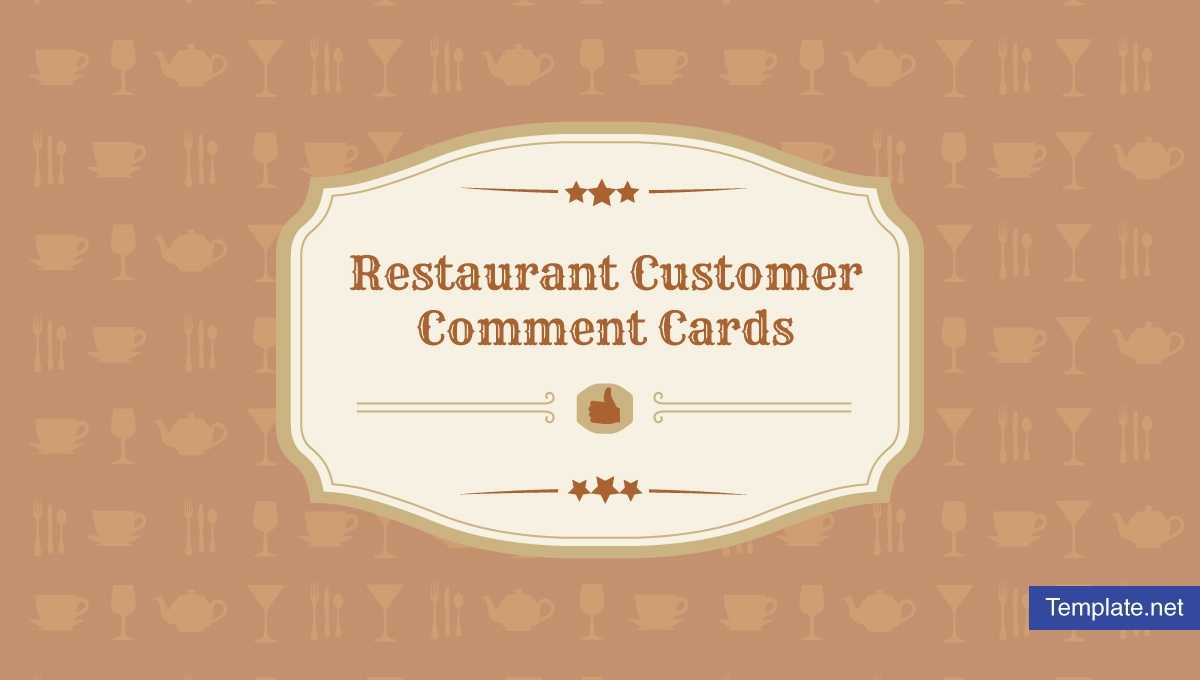 10+ Restaurant Customer Comment Card Templates & Designs Within Restaurant Comment Card Template