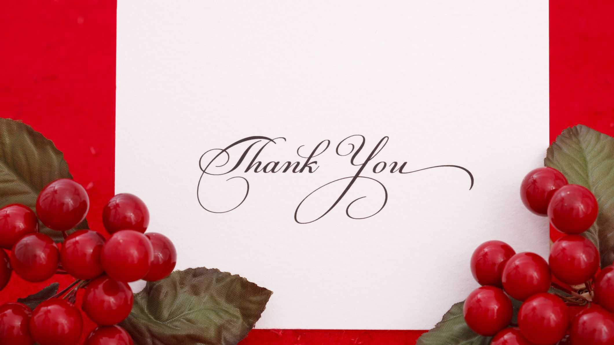 11 Free, Printable Christmas Thank You Cards In Free Template For Place Cards 6 Per Sheet
