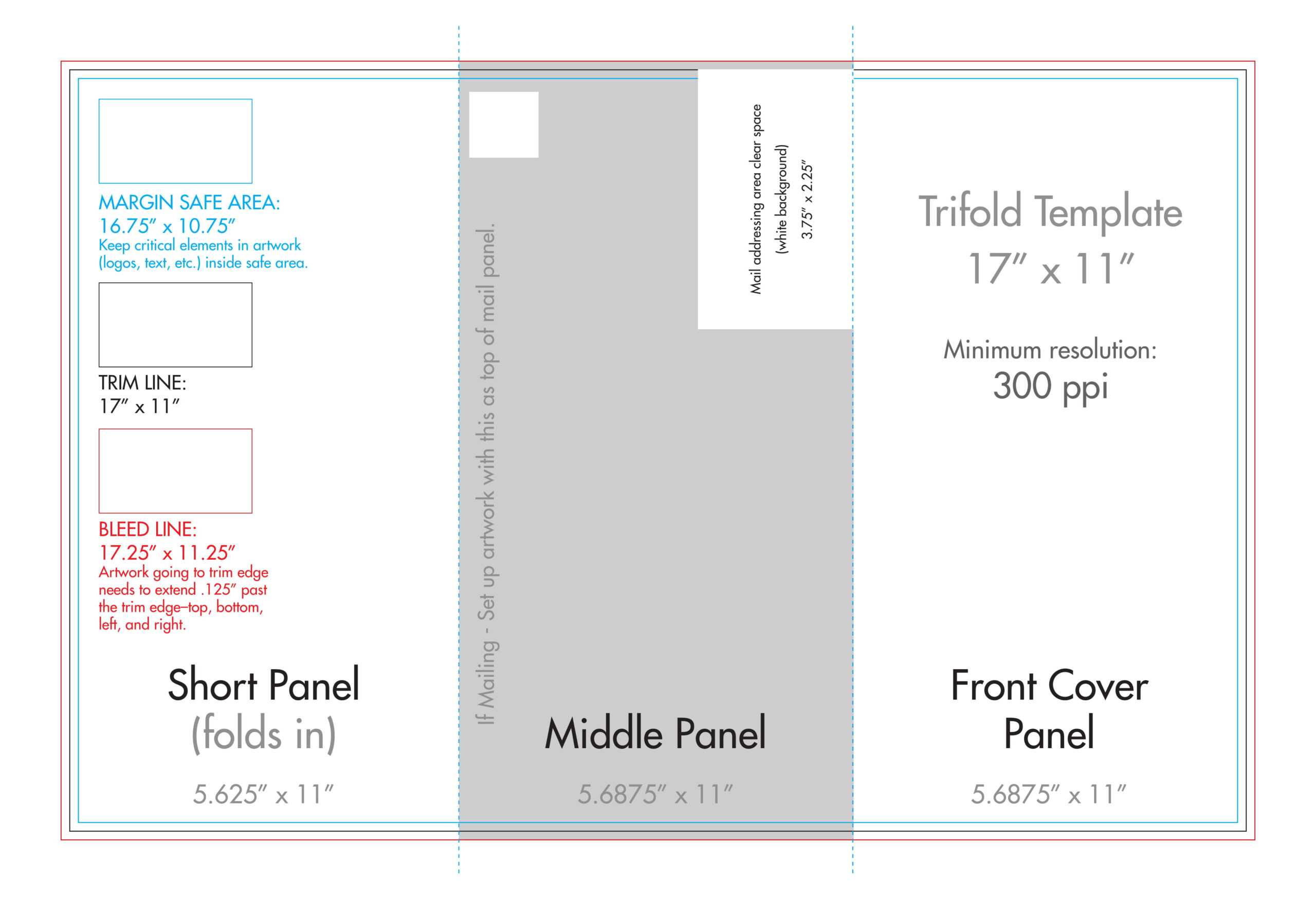 11" X 17" Tri Fold Brochure Template - U.s. Press Pertaining To 11X17 Brochure Template