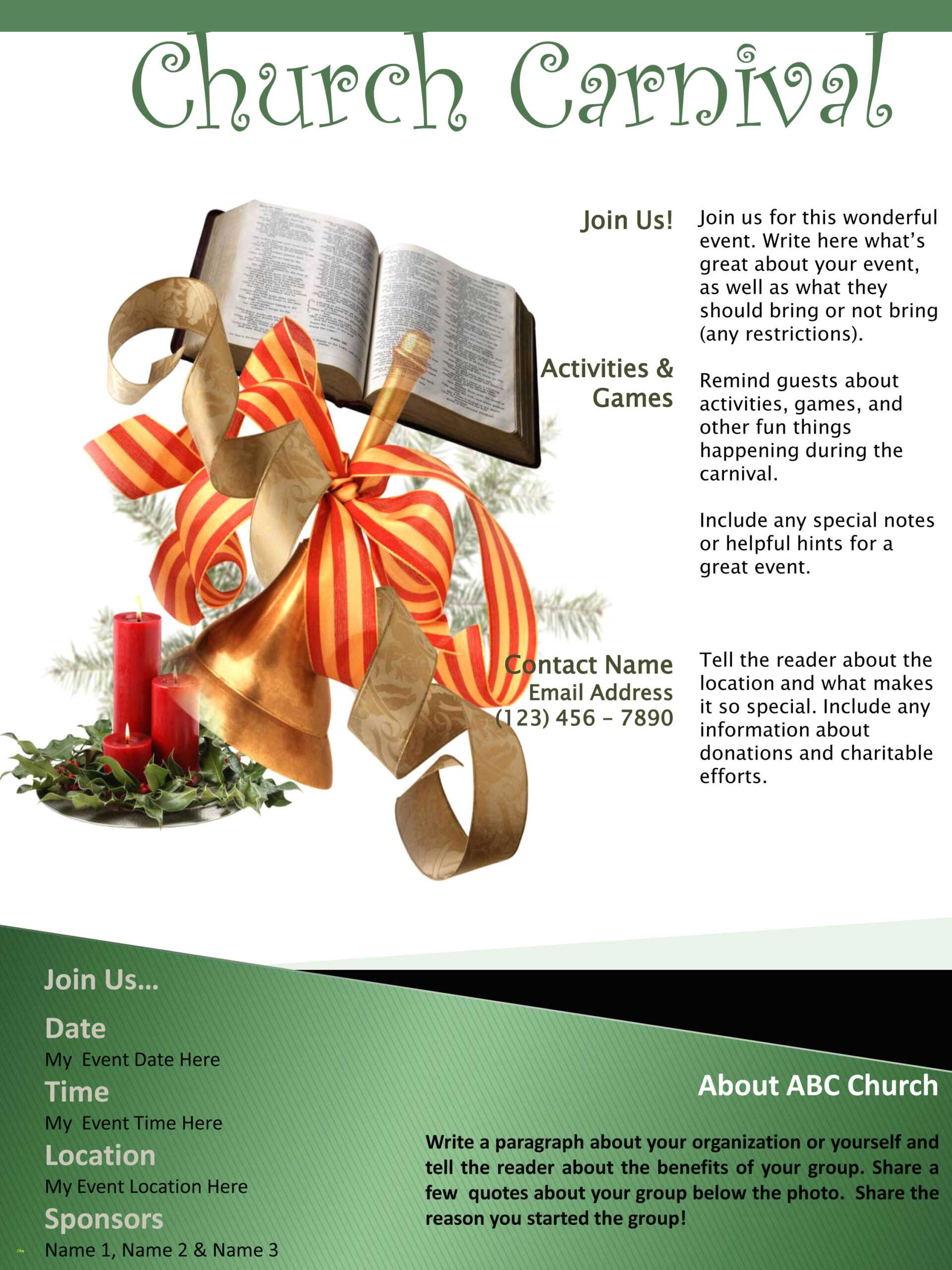12 13 Microsoft Office Flyer Vorlagen | Ithacar Pertaining To Free Church Brochure Templates For Microsoft Word