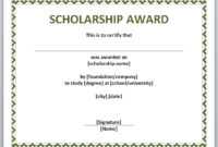 13 Free Certificate Templates For Word » Officetemplate regarding Scholarship Certificate Template Word