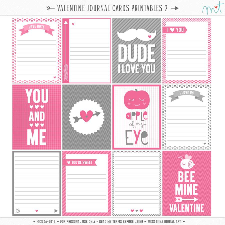 14 Days Of Free Valentine's Printables Day 6 | Misstiina Pertaining To 52 Reasons Why I Love You Cards Templates Free