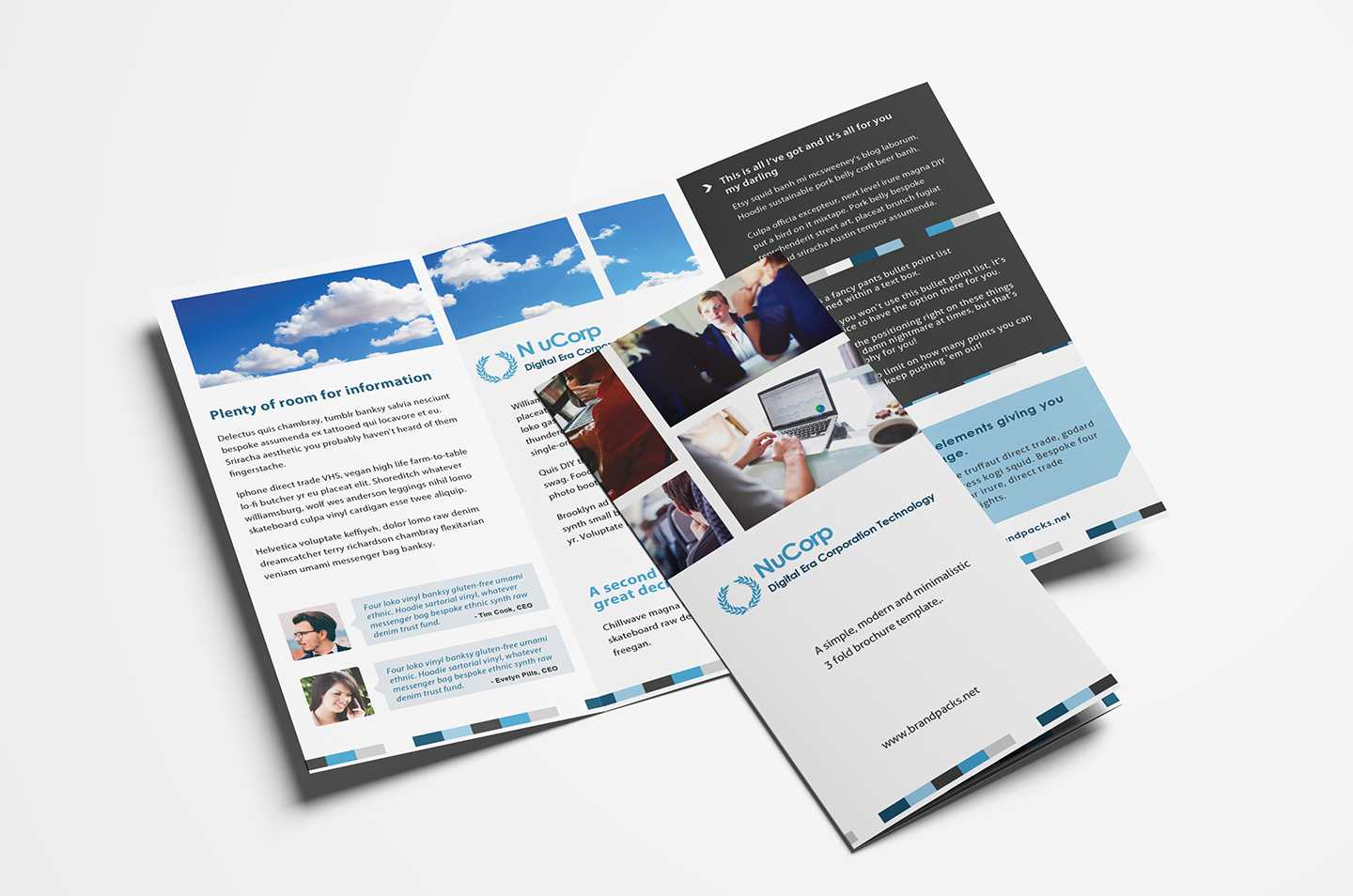 15 Free Tri Fold Brochure Templates In Psd & Vector – Brandpacks For Adobe Tri Fold Brochure Template