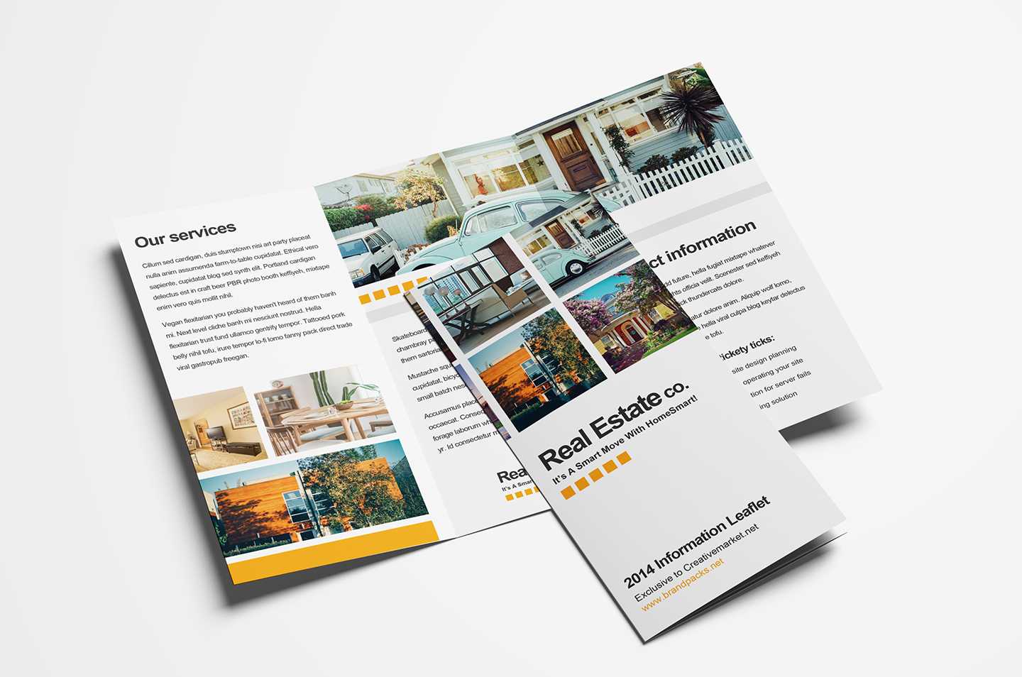 15 Free Tri Fold Brochure Templates In Psd & Vector – Brandpacks Intended For Adobe Illustrator Tri Fold Brochure Template