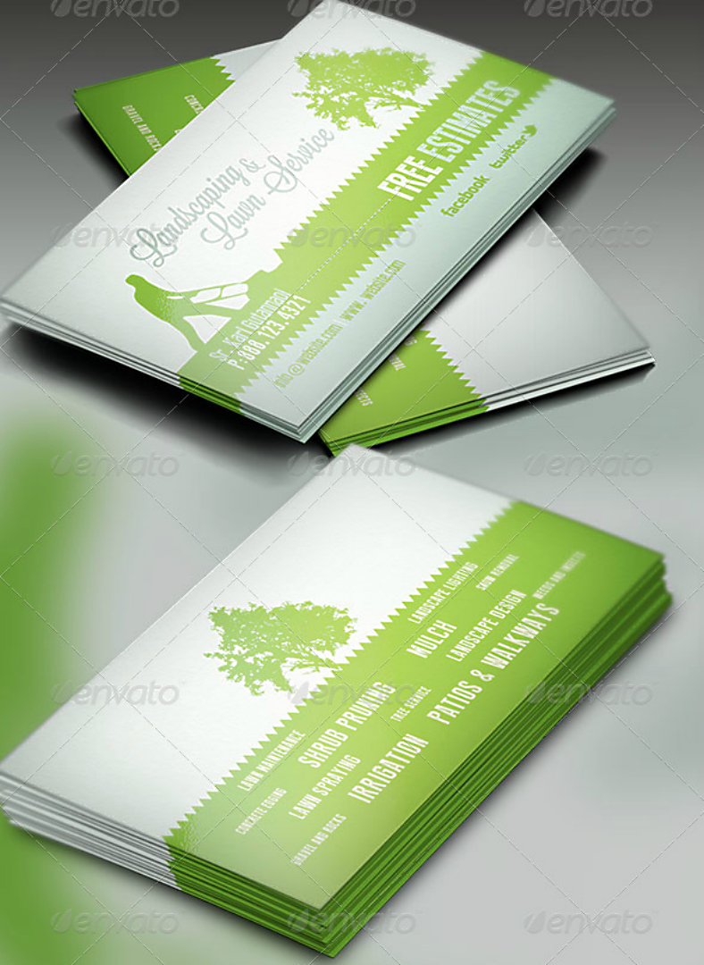 15+ Landscaping Business Card Templates – Word, Psd | Free In Landscaping Business Card Template