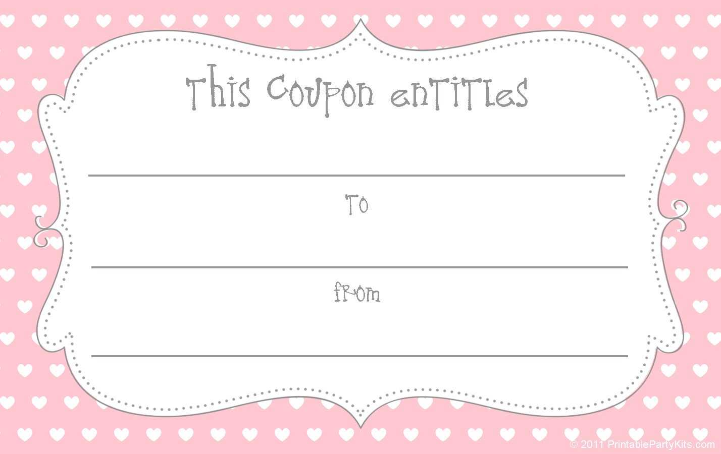 15 Sets Of Free Printable Love Coupons And Templates Regarding Dinner Certificate Template Free