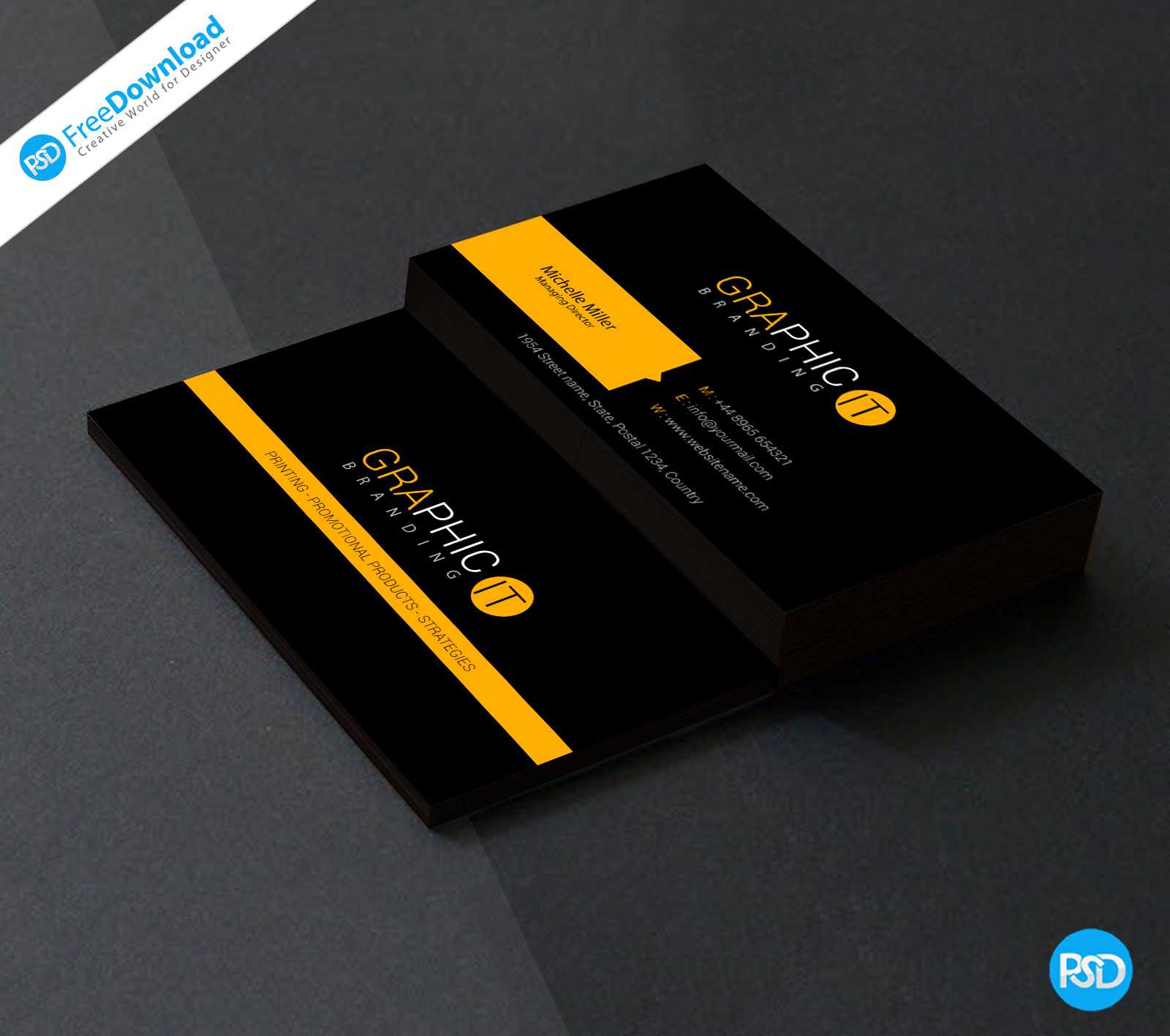150+ Free Business Card Psd Templates Intended For Free Psd Visiting Card Templates Download