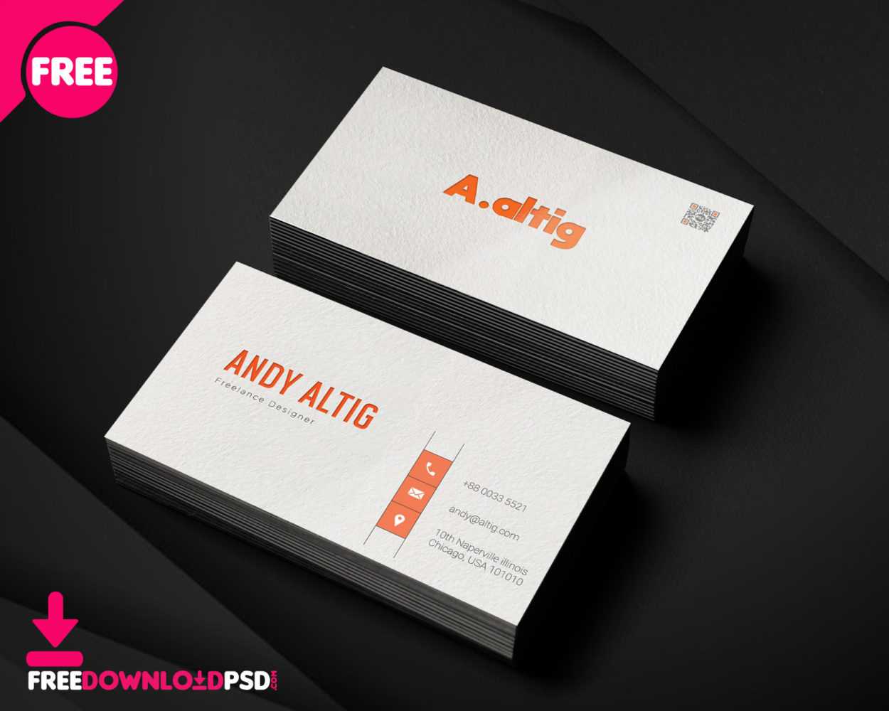 150+ Free Business Card Psd Templates With Regard To Freelance Business Card Template