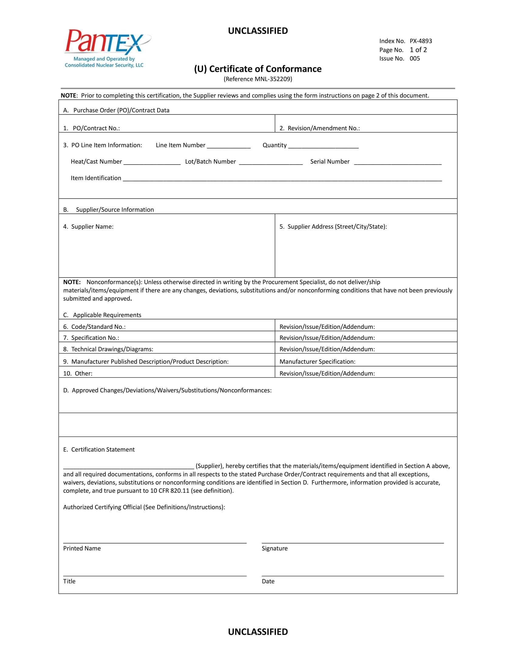 16+ Certificate Of Conformance Example – Pdf, Word, Ai Pertaining To Certificate Of Compliance Template