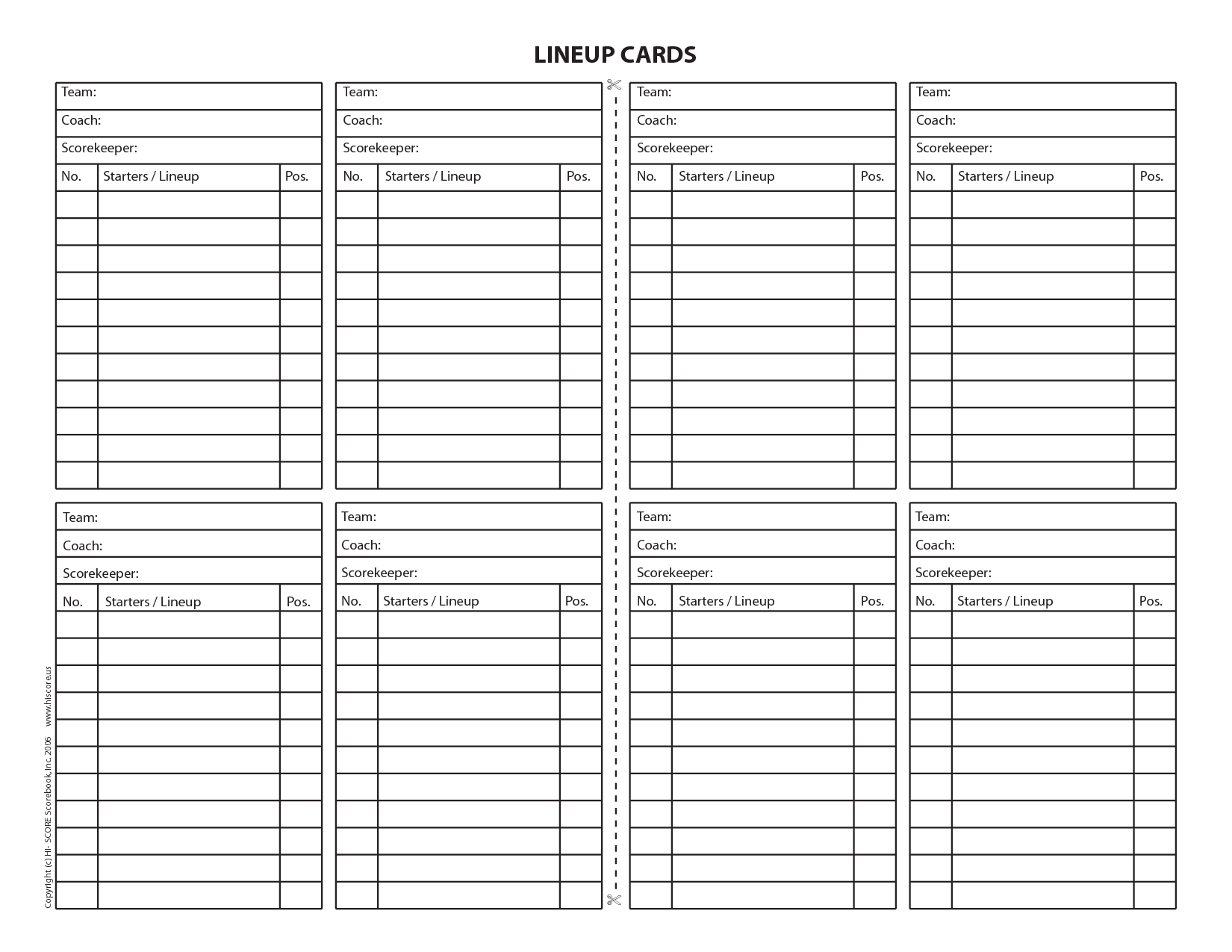 18 Useful Baseball Lineup Cards | Kittybabylove Regarding Baseball Lineup Card Template