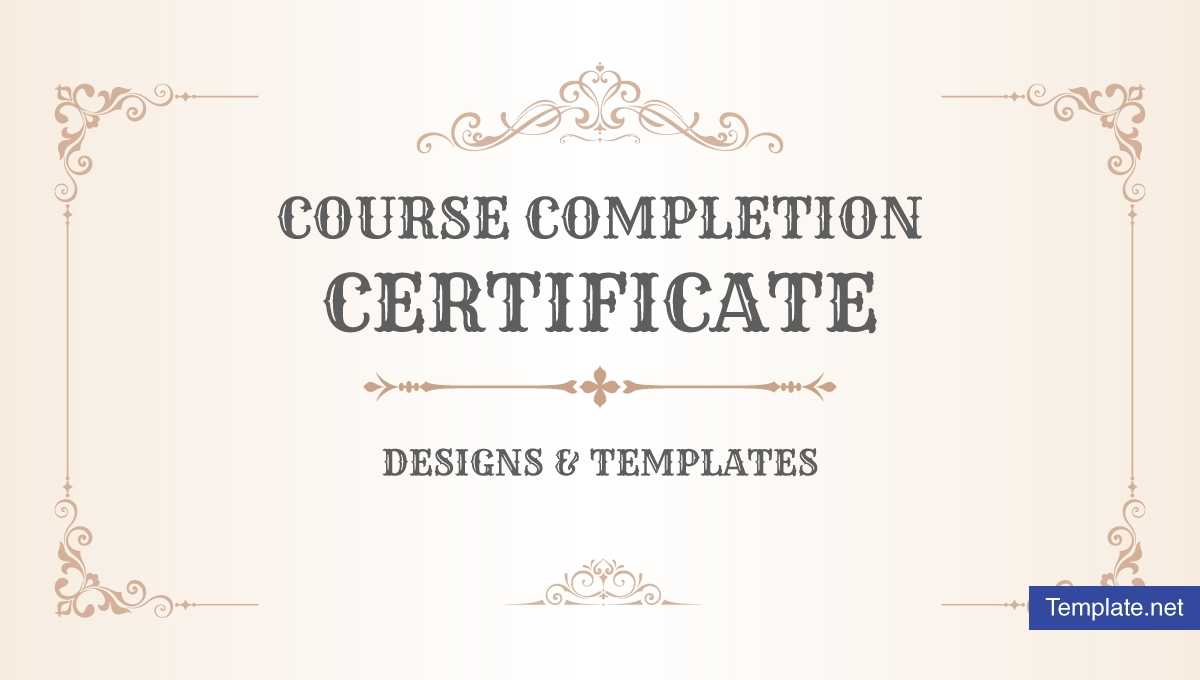 19+ Course Completion Certificate Designs & Templates – Psd Throughout Free Certificate Of Completion Template Word