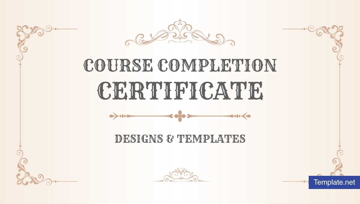 19+ Course Completion Certificate Designs & Templates – Psd Within Free Training Completion Certificate Templates