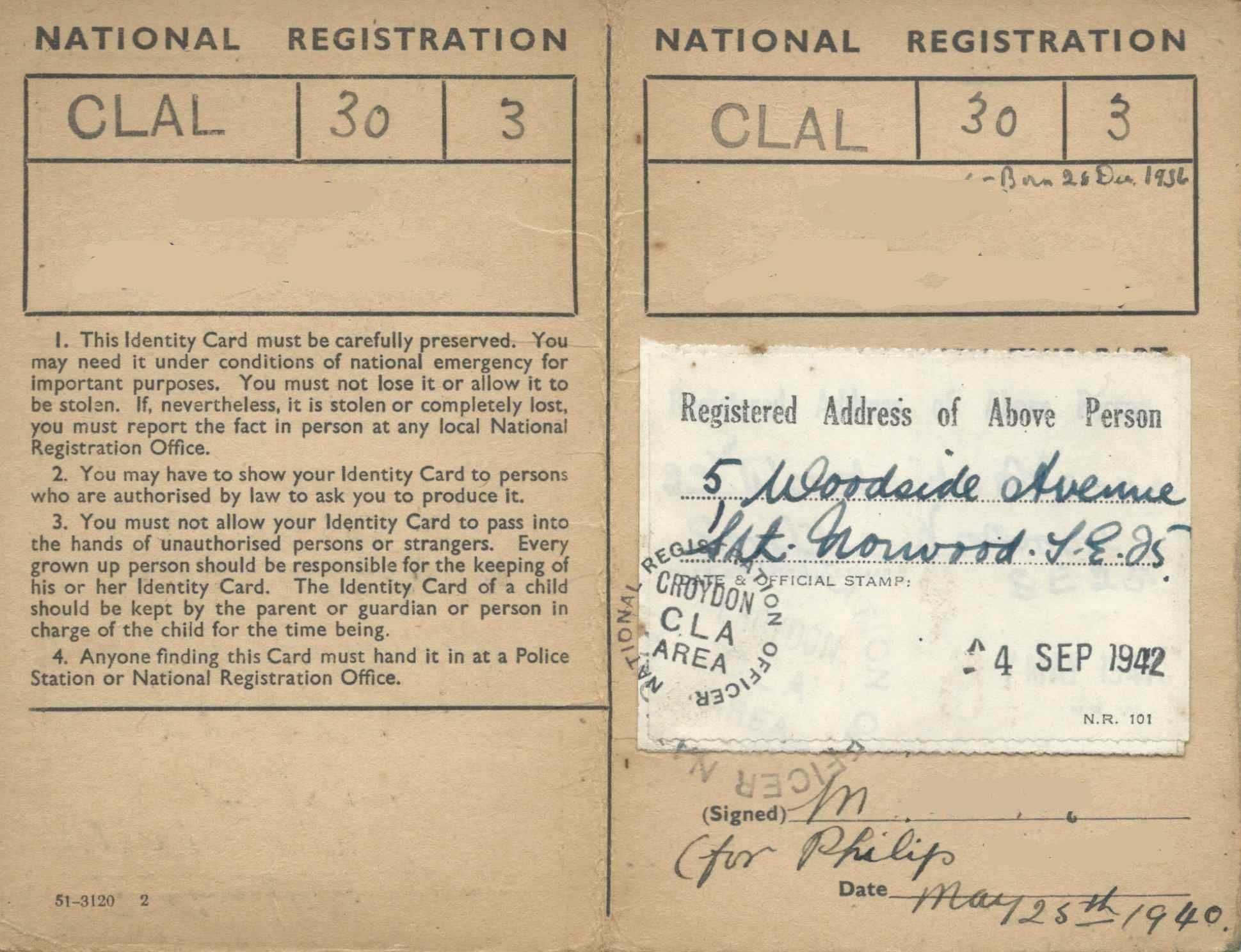 1939 Register | The Wartime National Register | Trace Ww2 With World War 2 Identity Card Template