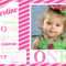 1St Birthday Invitations Girl Free Template : First Birthday Within First Birthday Invitation Card Template