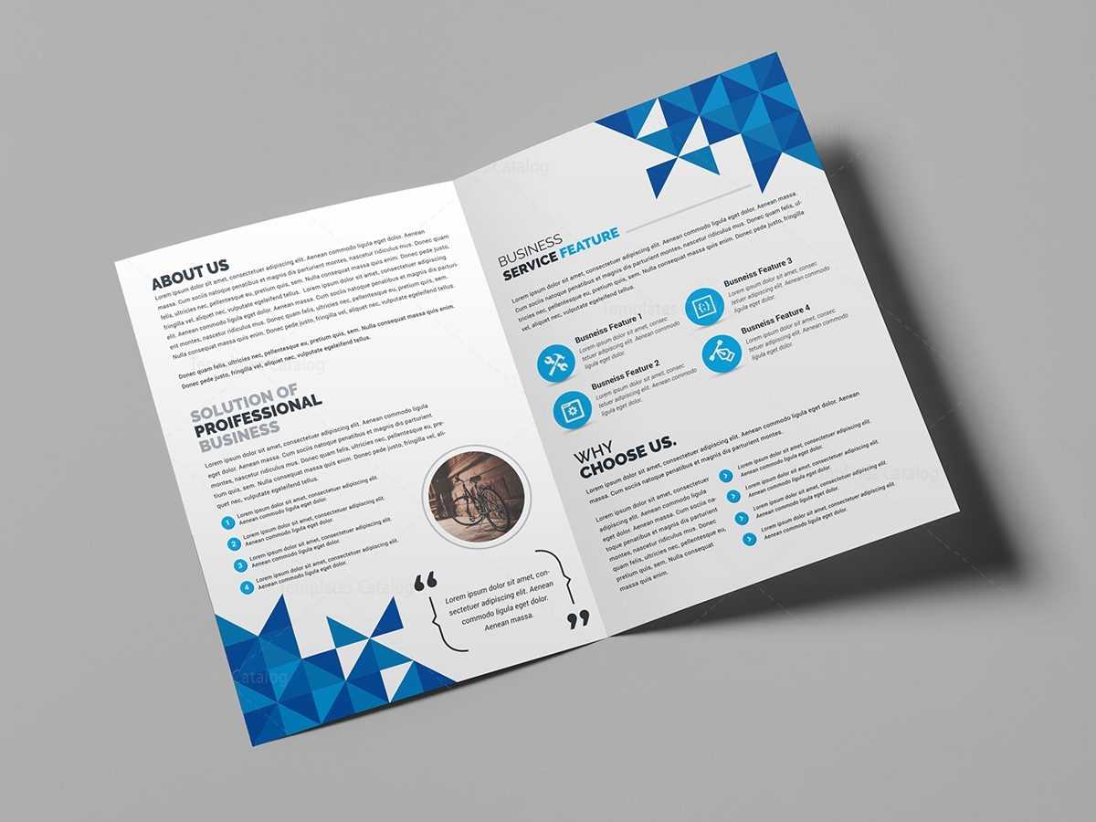 2 Folded Brochure – Dalep.midnightpig.co In Half Page Brochure Template