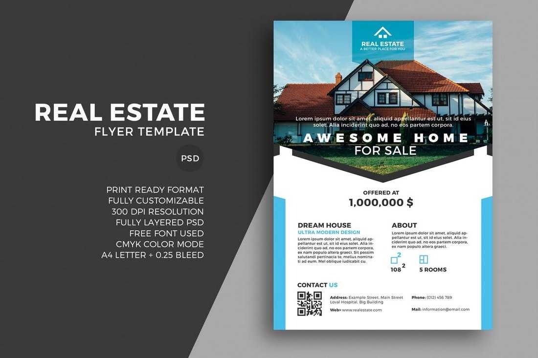 20+ Best Real Estate Flyer Templates 2020 – Creative Touchs Regarding Real Estate Brochure Templates Psd Free Download