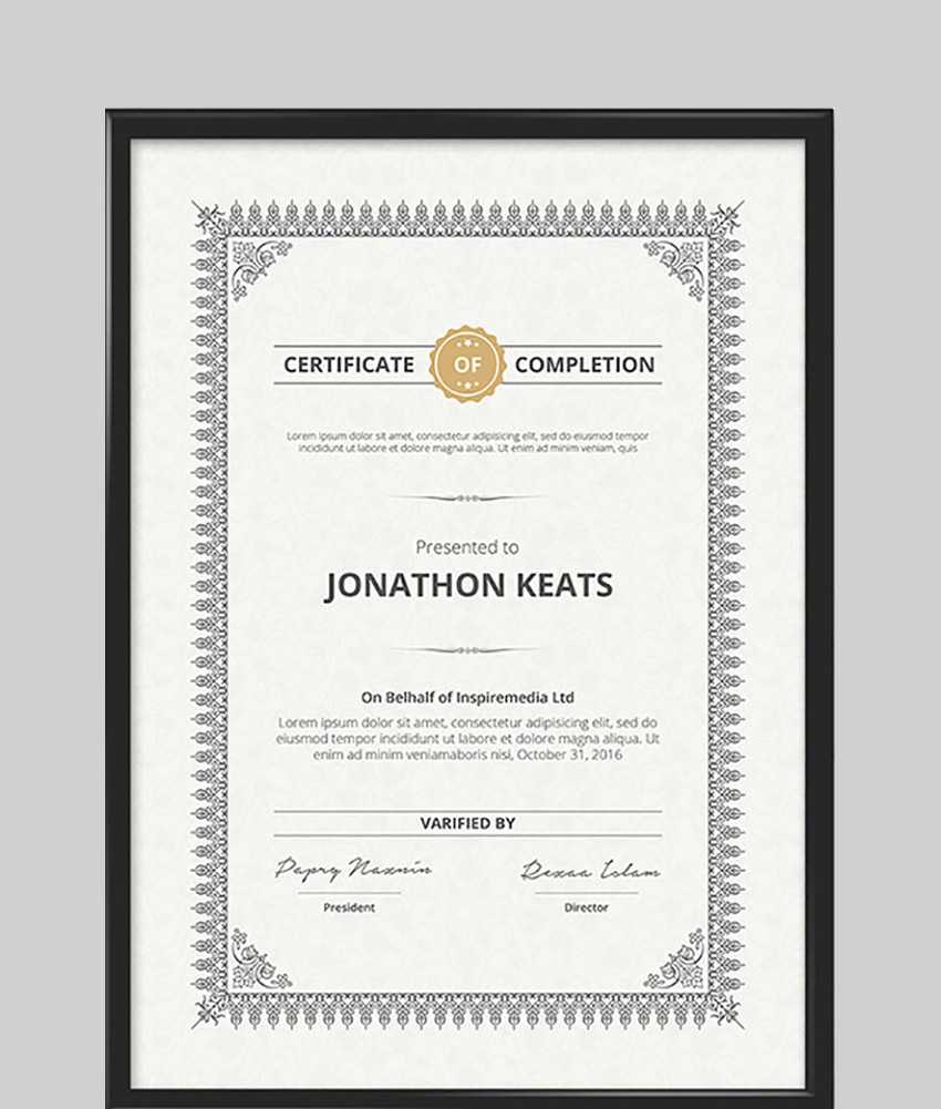 20 Best Word Certificate Template Designs To Award For Certificate Of Completion Template Word