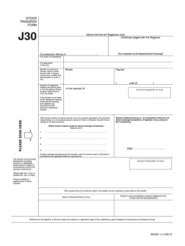2013 2020 Uk Jordans Form J30 Fill Online, Printable Regarding Share Certificate Template Companies House