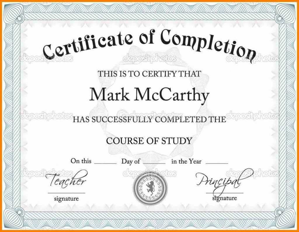 2019 Certificates And Printable Template | Certificate Templates For Certificate Of Completion Free Template Word