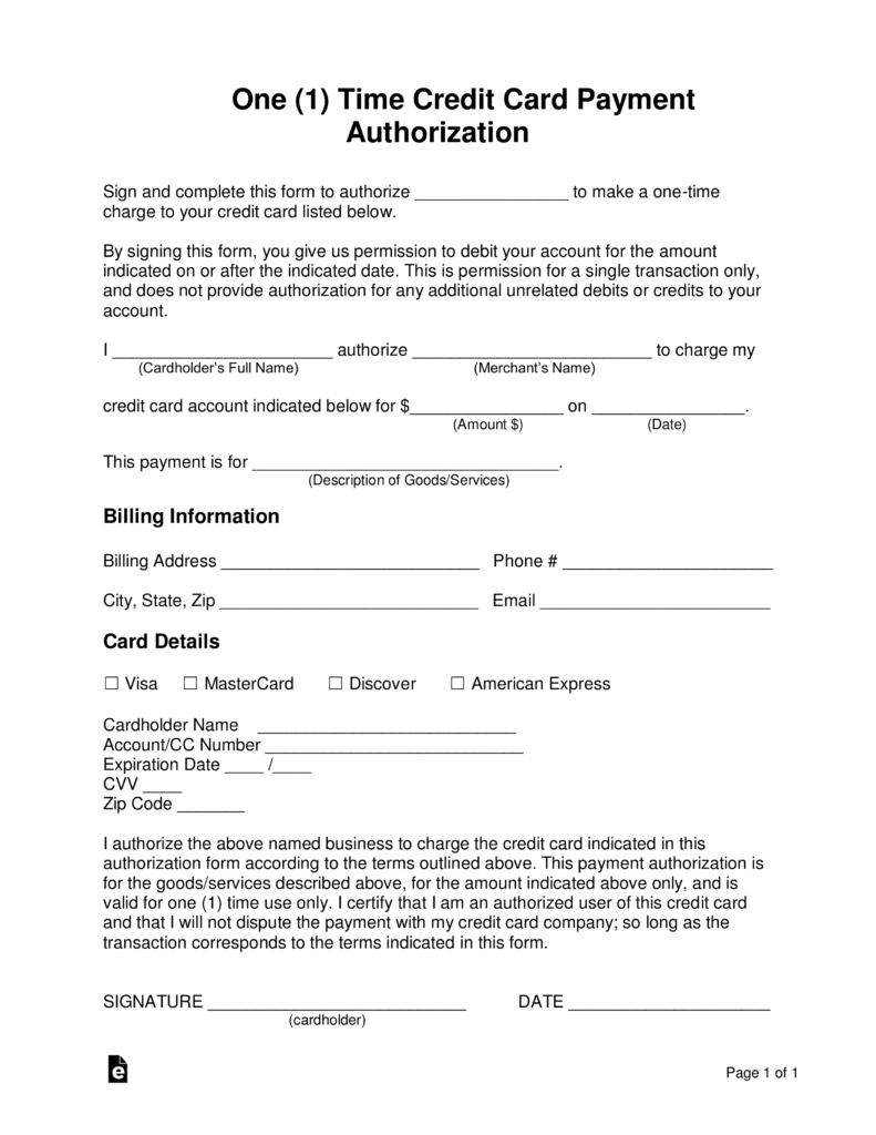23+ Credit Card Authorization Form Template Pdf Fillable 2020!! For Credit Card Payment Slip Template