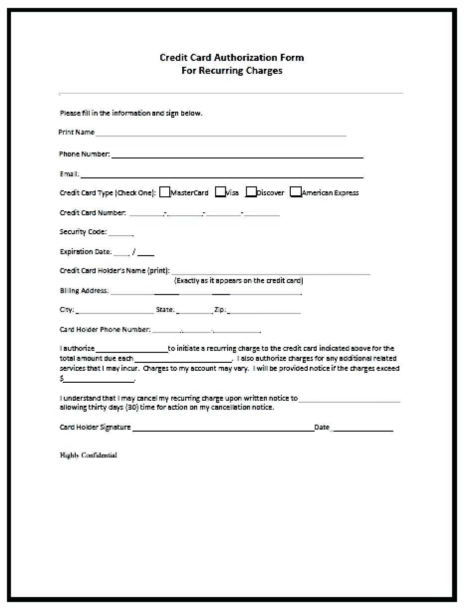 23+ Credit Card Authorization Form Template Pdf Fillable 2020!! Intended For Order Form With Credit Card Template