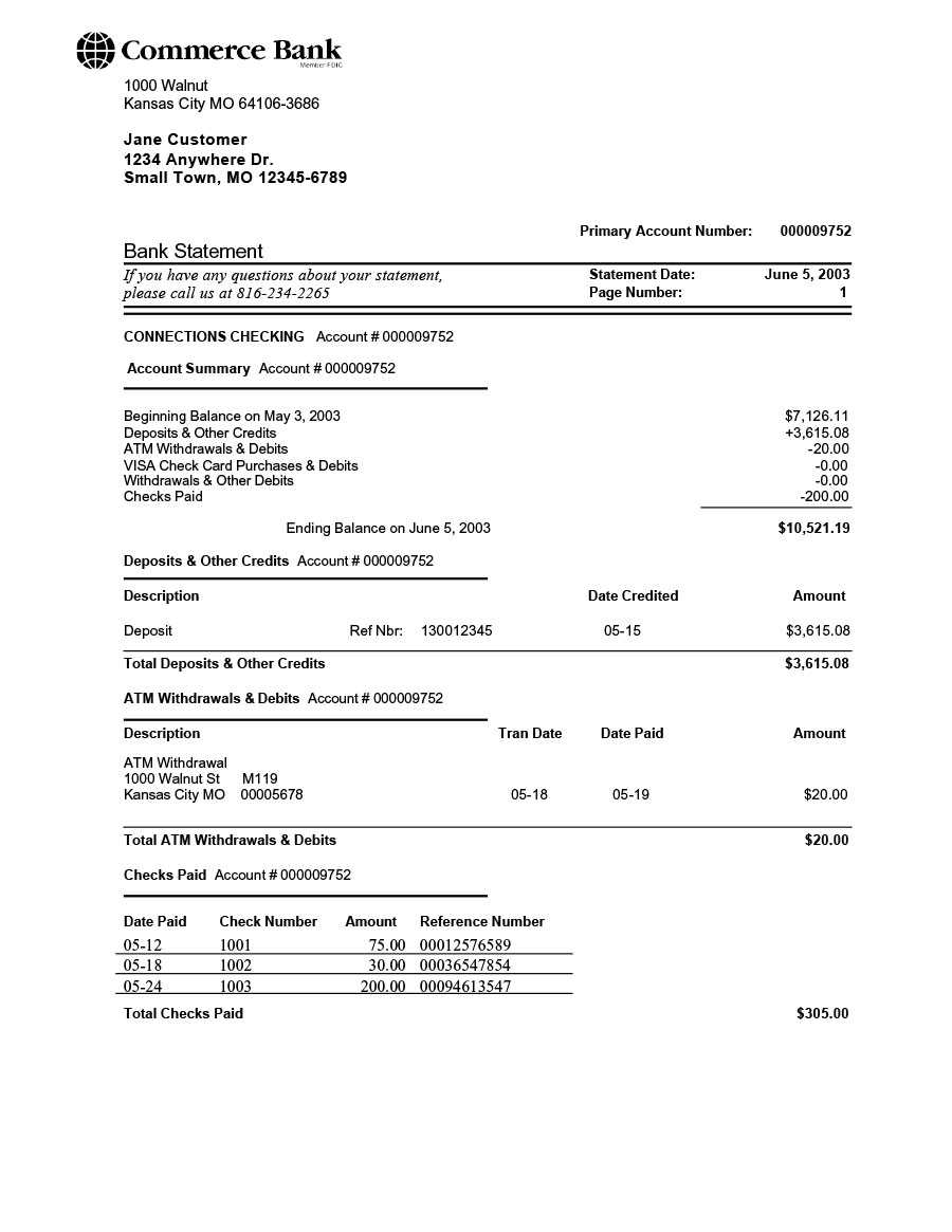 23 Editable Bank Statement Templates [Free] ᐅ Templatelab Throughout Credit Card Statement Template Excel