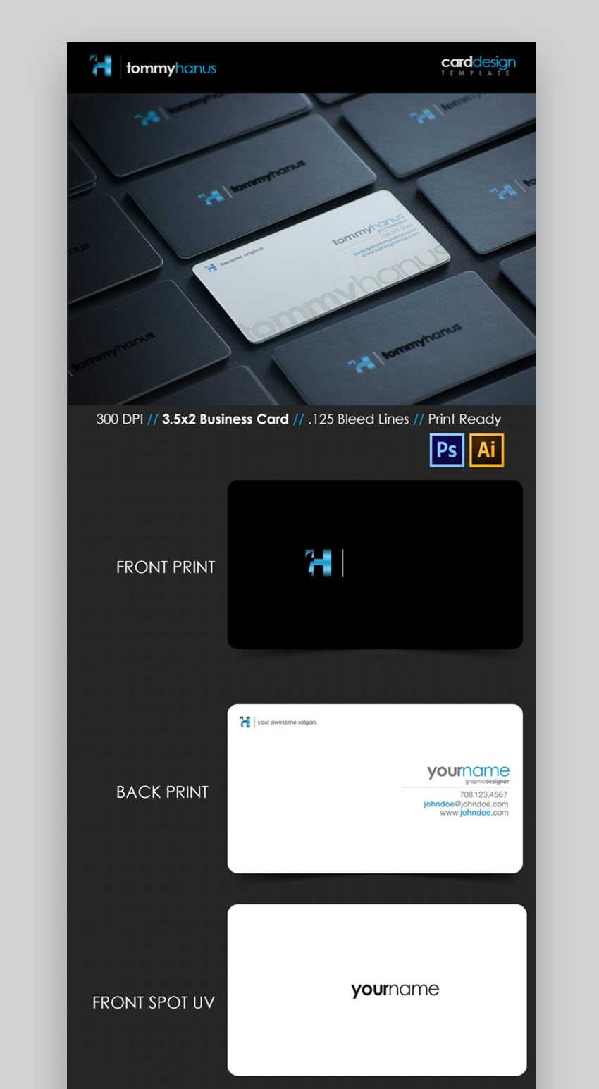 24 Premium Business Card Templates (In Photoshop Regarding Photoshop Business Card Template With Bleed