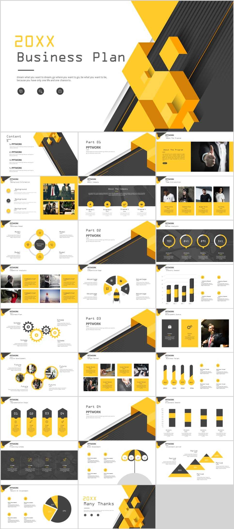 27+ Yellow Business Report Plan Powerpoint Template Pertaining To Powerpoint Template Resolution