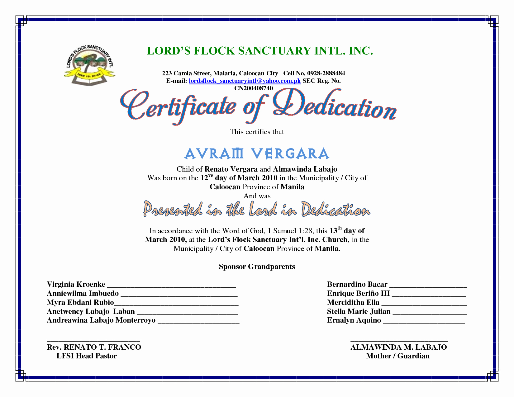 2726 Baby Dedication Certificates C Template Business Intended For Baby Dedication Certificate Template