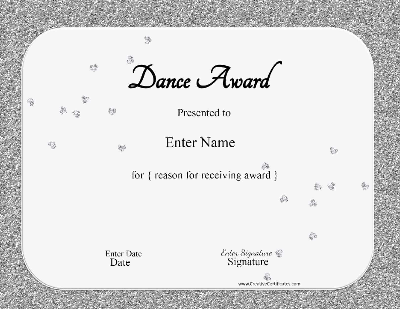 28+ [ Dance Certificate Templates Free Download ] | Free Pertaining To Dance Certificate Template