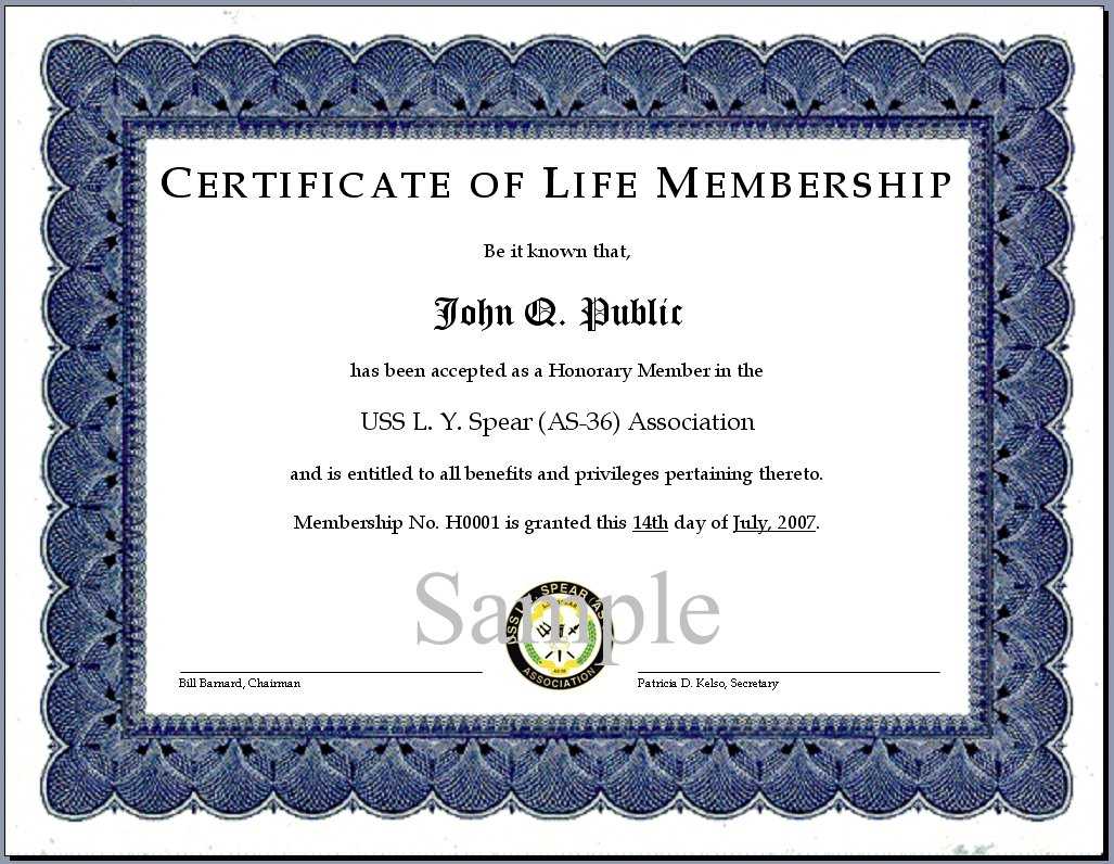2F4C8C Life Membership Certificate Template | Wiring Library With New Member Certificate Template