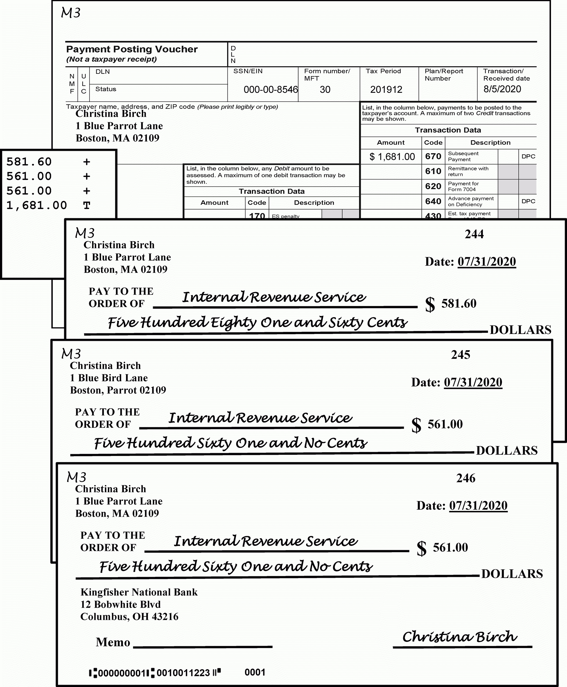 3.8.45 Manual Deposit Process | Internal Revenue Service In Dd Form 2501 Courier Authorization Card Template