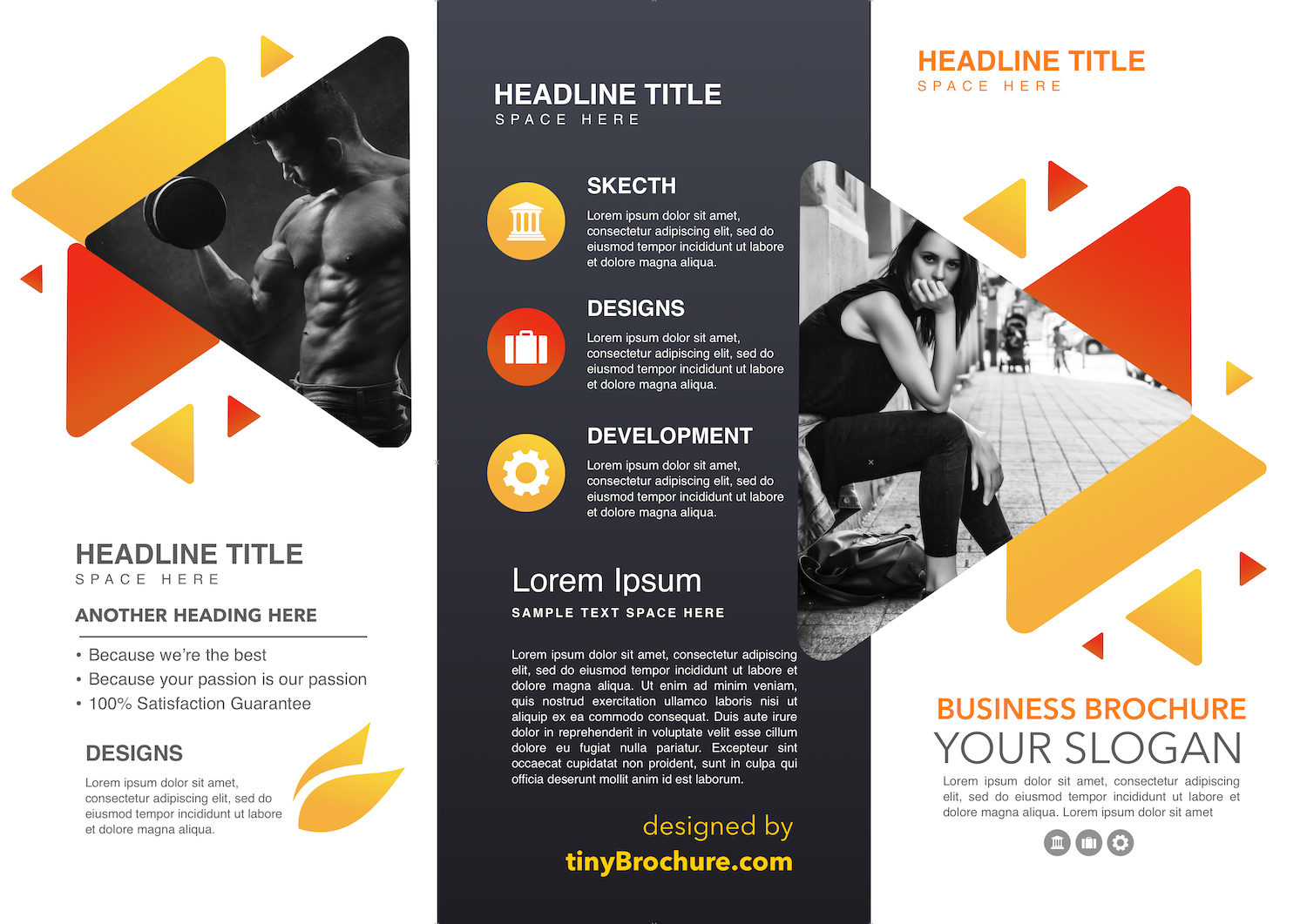 3 Panel Brochure Template Google Slides Within Three Panel Brochure Template
