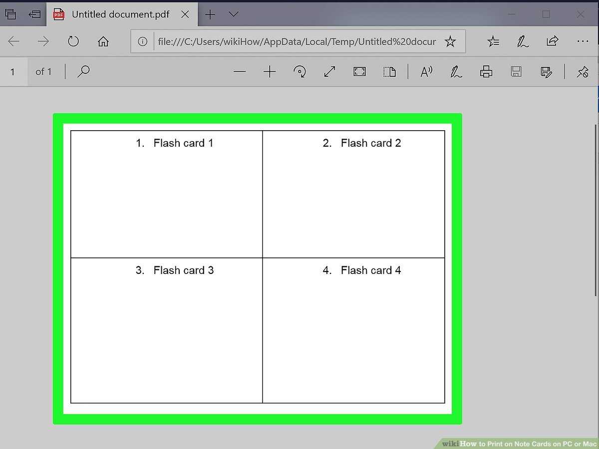 3 Ways To Print On Note Cards On Pc Or Mac – Wikihow In Index Card Template For Word