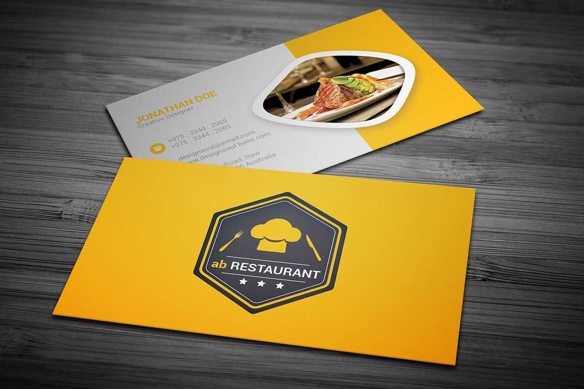 30+ Delicate Restaurant Business Card Templates | Decolore For Restaurant Business Cards Templates Free