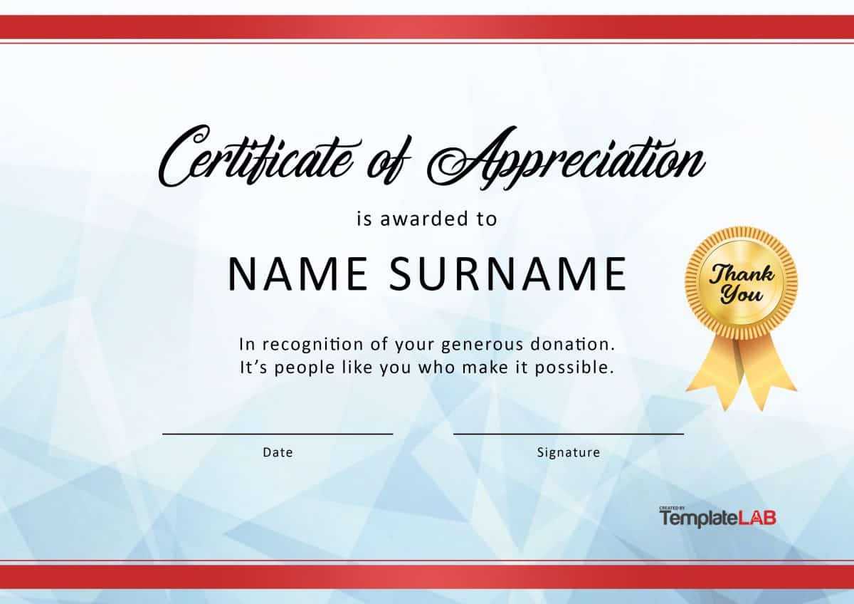 30 Free Certificate Of Appreciation Templates And Letters Throughout Gratitude Certificate Template