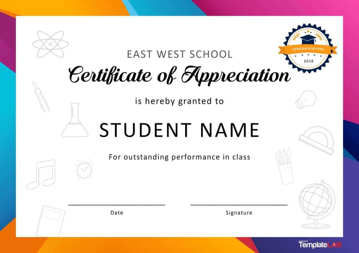 30 Free Certificate Of Appreciation Templates And Letters With Best Performance Certificate Template