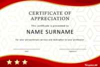 30 Free Certificate Of Appreciation Templates And Letters with regard to Employee Recognition Certificates Templates Free
