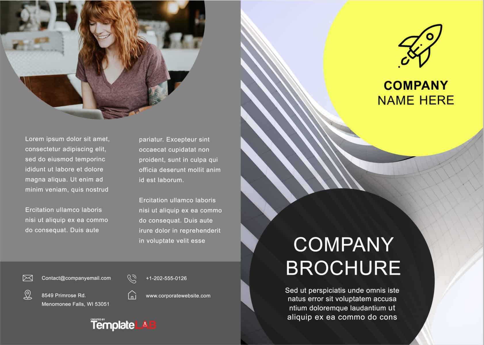 33 Free Brochure Templates (Word + Pdf) ᐅ Templatelab Intended For One Page Brochure Template