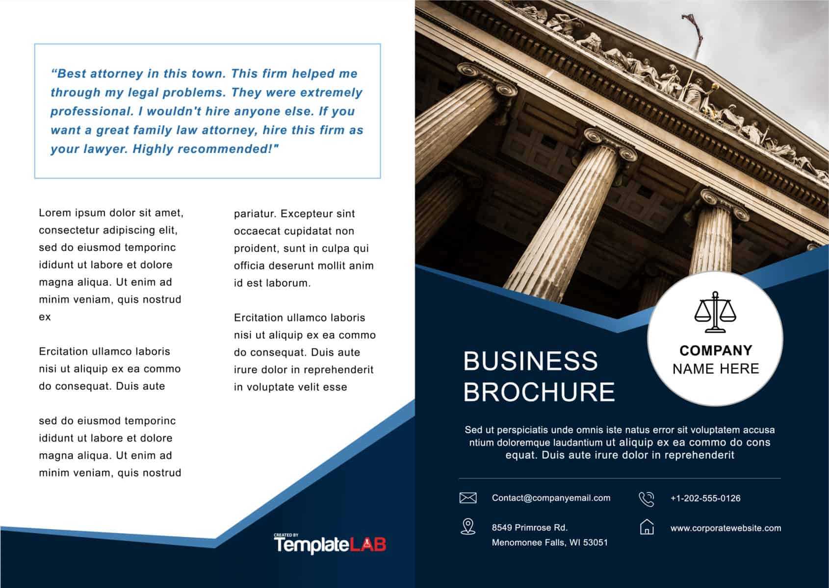 33 Free Brochure Templates (Word + Pdf) ᐅ Templatelab Pertaining To One Page Brochure Template
