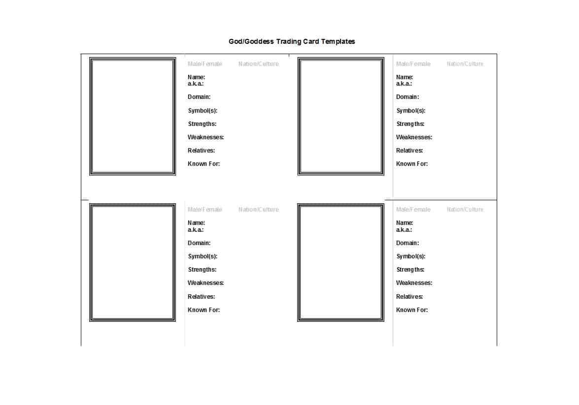 33 Free Trading Card Templates (Baseball, Football, Etc For Playing Card Template Word