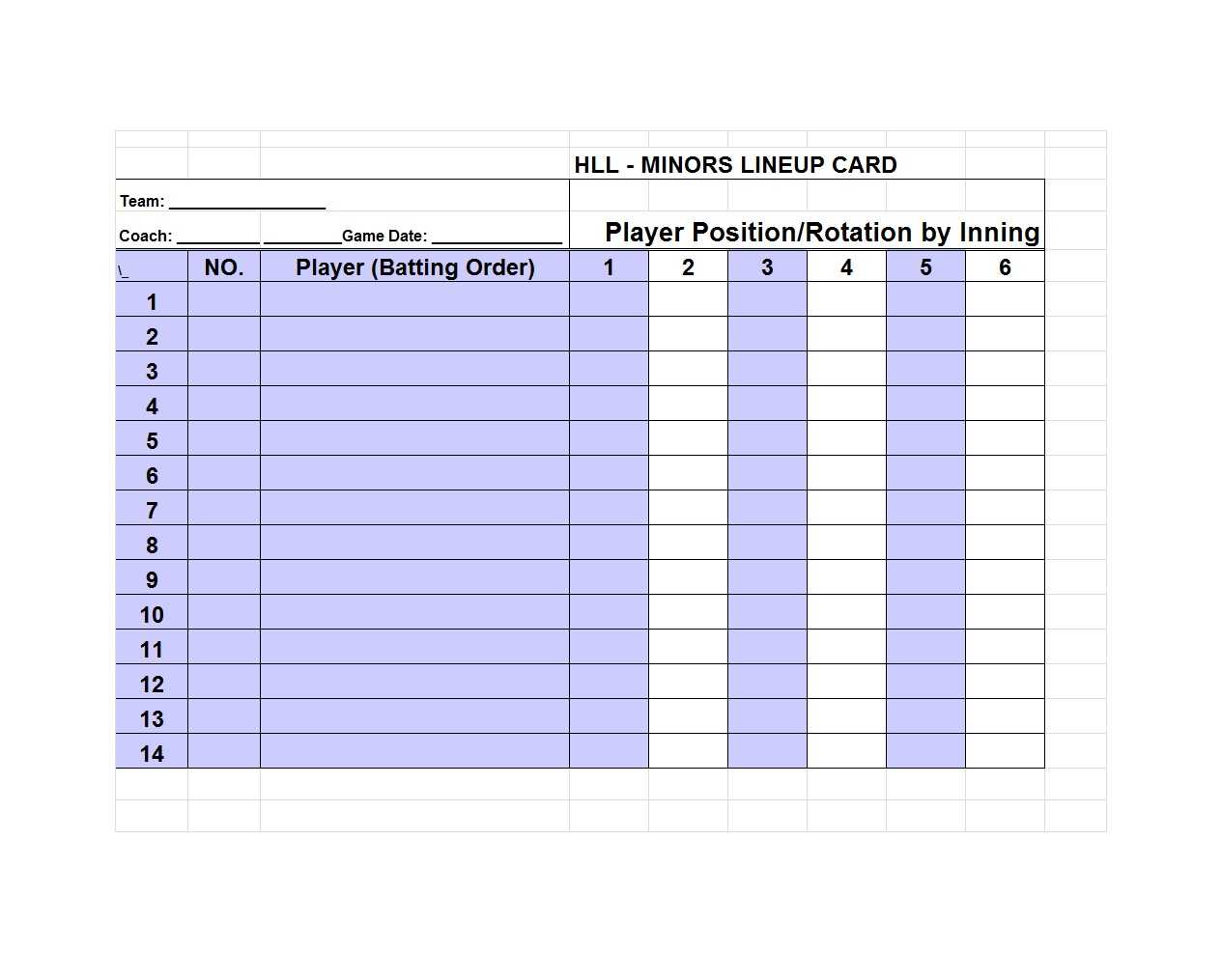 33 Printable Baseball Lineup Templates [Free Download] ᐅ Inside Softball Lineup Card Template