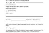37 Blank Death Certificate Templates [100% Free] ᐅ Templatelab pertaining to Fake Death Certificate Template