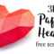 3D Paper Heart Tutorial – Valentine's Day Diy – Paper Kawaii Regarding 3D Heart Pop Up Card Template Pdf