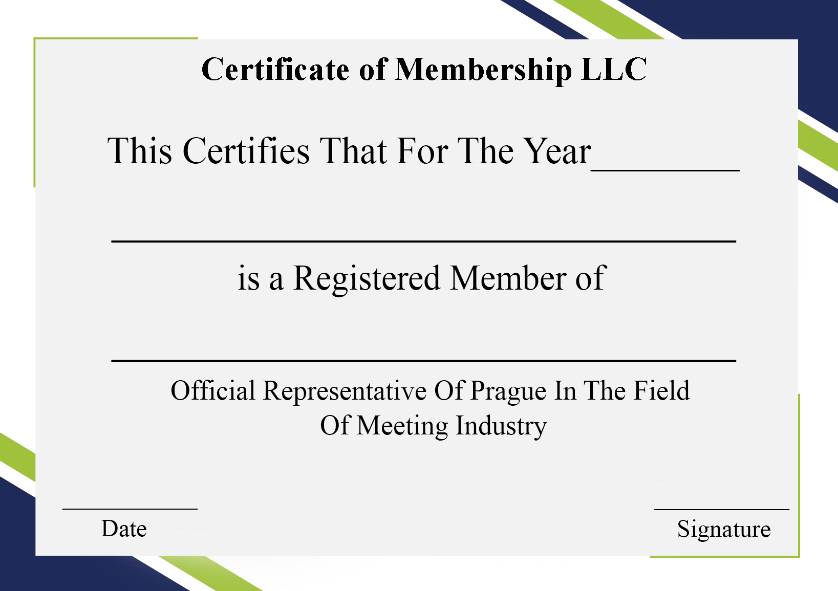 4+ Free Sample Certificate Of Membership Templates With Llc Membership Certificate Template Word