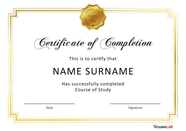 40 Fantastic Certificate Of Completion Templates Word For Certificate 