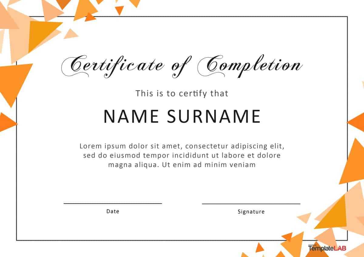 40 Fantastic Certificate Of Completion Templates [Word Intended For 5Th Grade Graduation Certificate Template