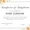 40 Fantastic Certificate Of Completion Templates [Word Intended For Certificate Template For Project Completion